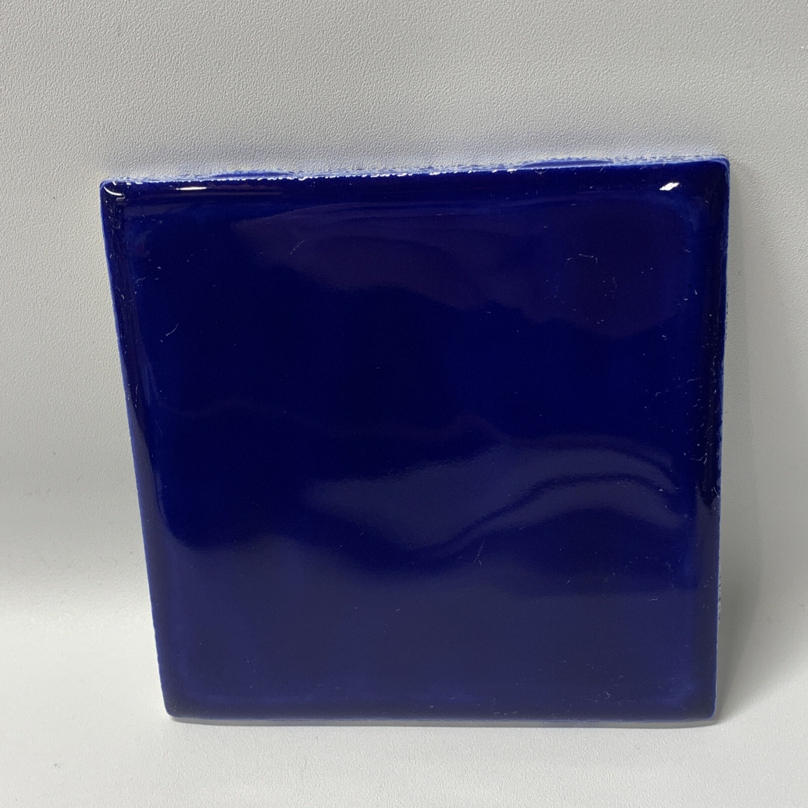 Deep Dark Blue Ceramic Tile 4 1/4 Vintage FT Mid Century Modern 4×4 Deep Blue