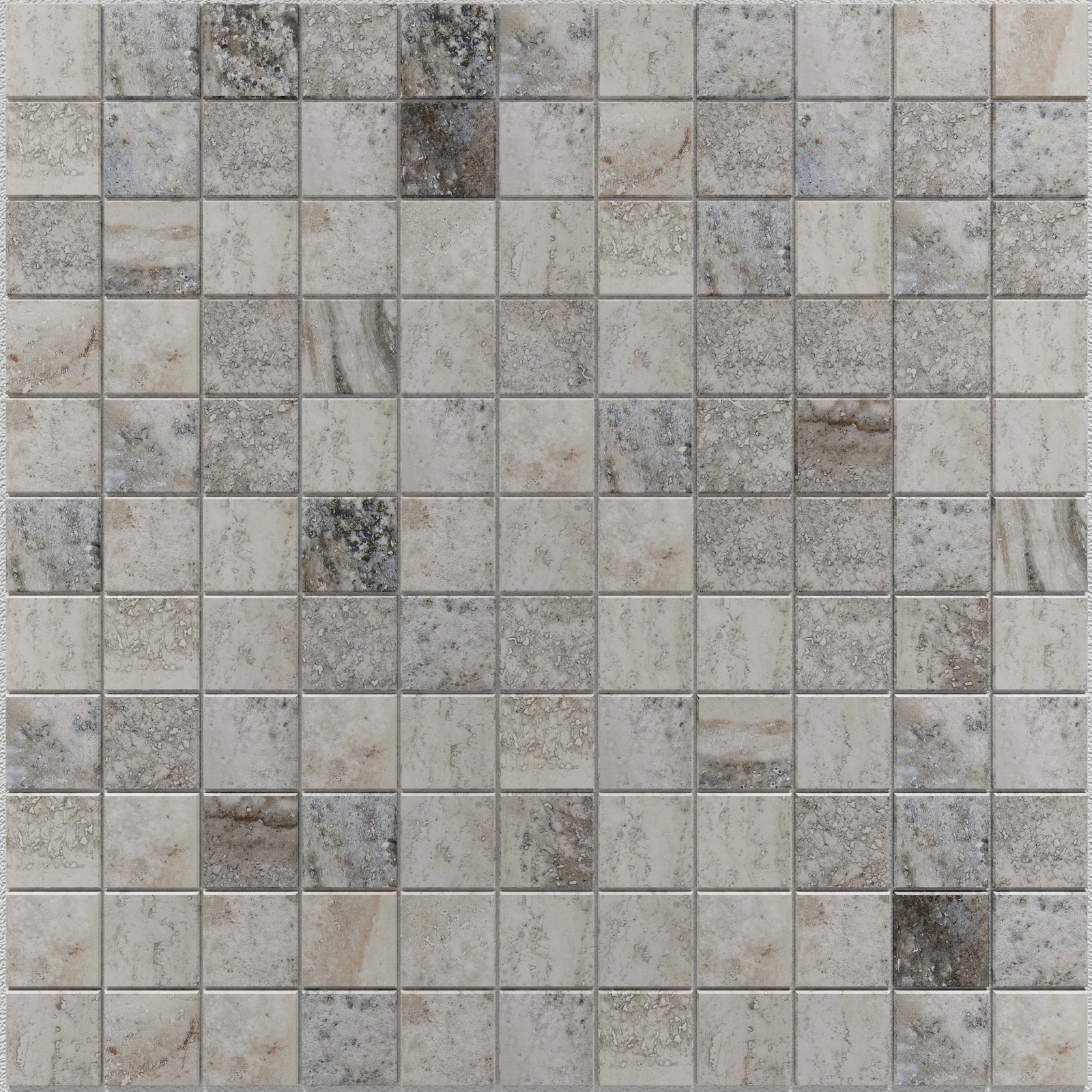 Cruz Bay Studio MKT61162 Tufo – 12″ x 12″ Square Floor and Wall – Grey Matte