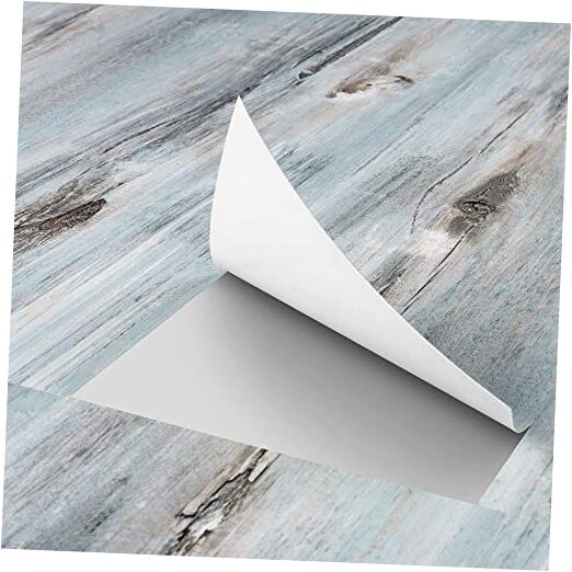6″x36″ Reclaimed Wood Peel and Stick Floor Tile Waterproof 6 x 36 Inch 5 Blue