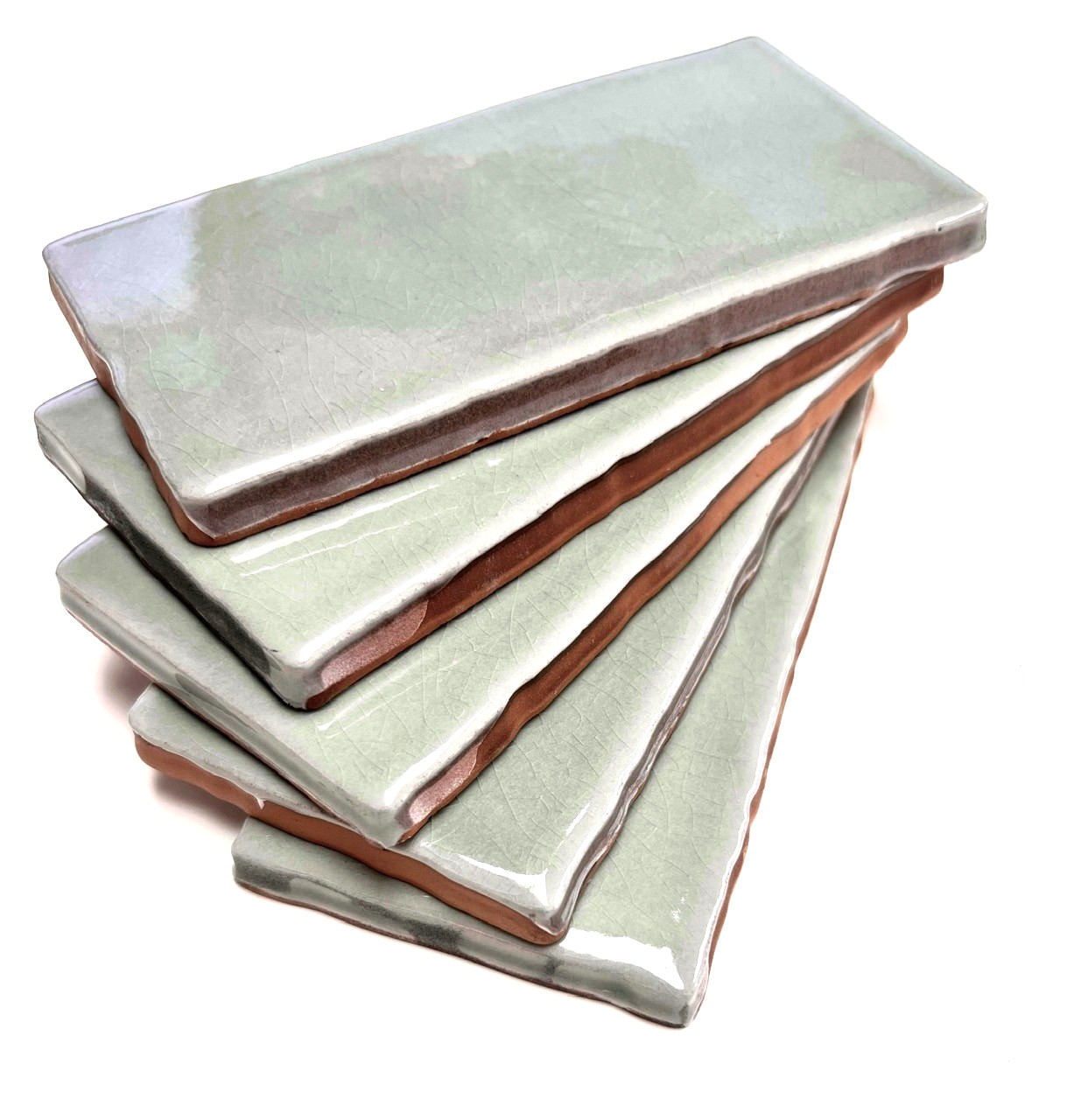 3×6 Sage Greeen Crackled Glaze Ceramic Tile, Backsplash Décor Kitchen(By Piece)