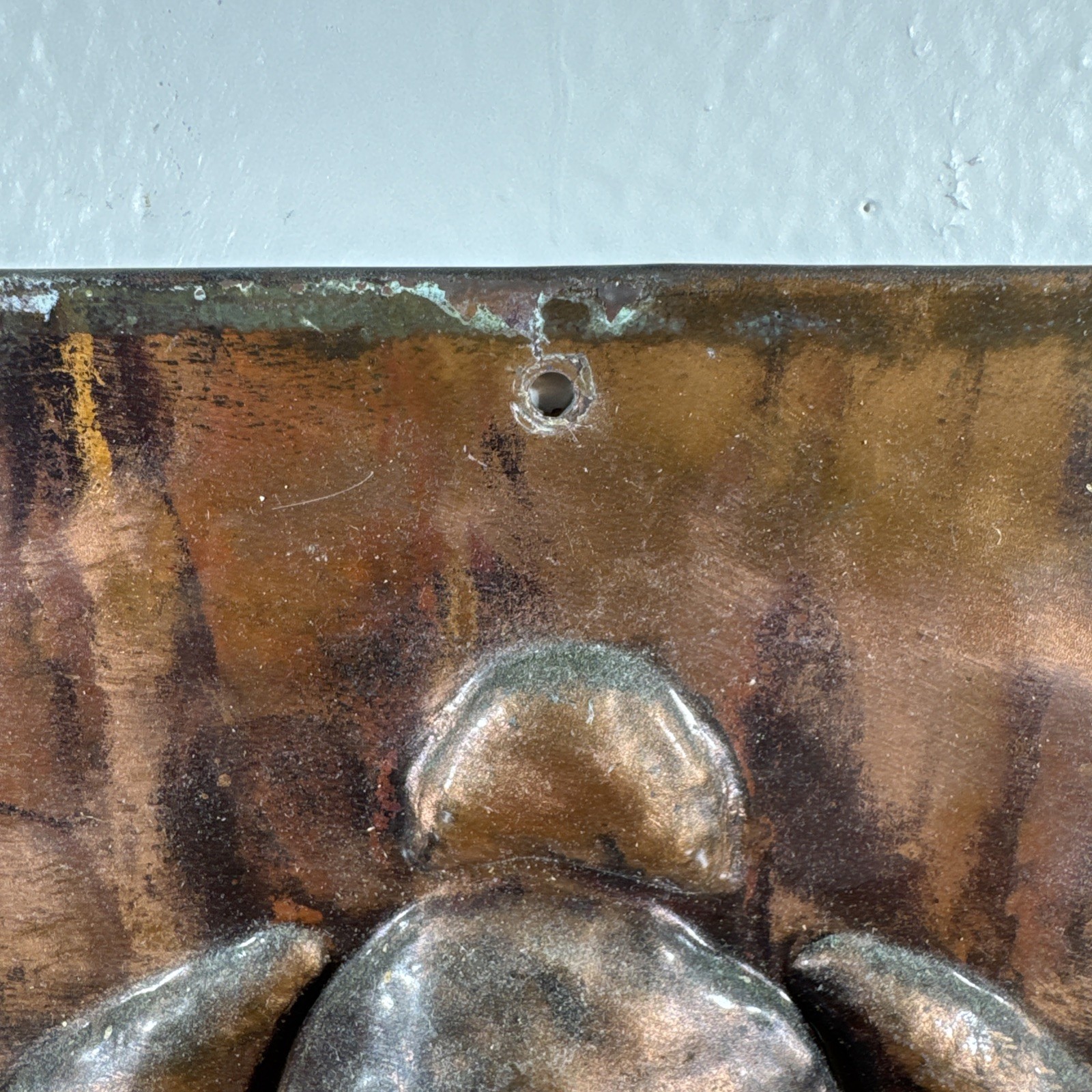 8.5 X 8.5 COPPER PATINA DECORATIVE WALL TILE SEA TURTLE SEA LIFE