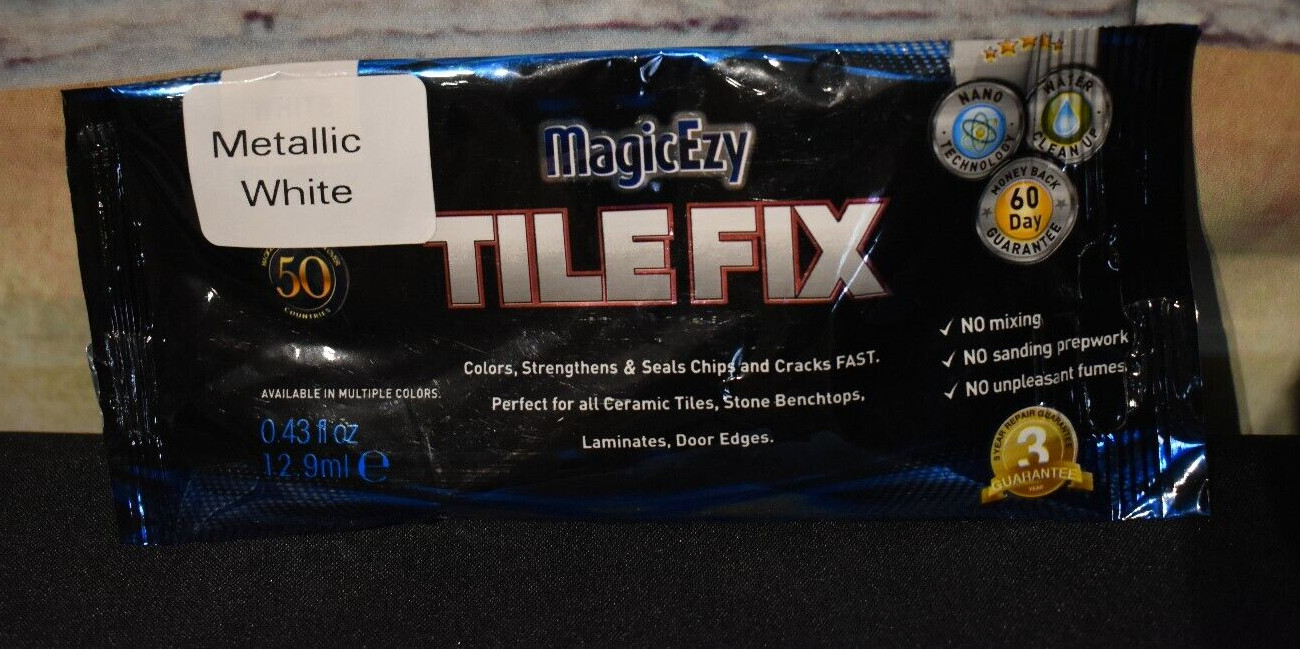 MagicEzy Tile REPAIRezy™ (Metallic White)Fix Cracks & Chips in Ceramic Porcelain