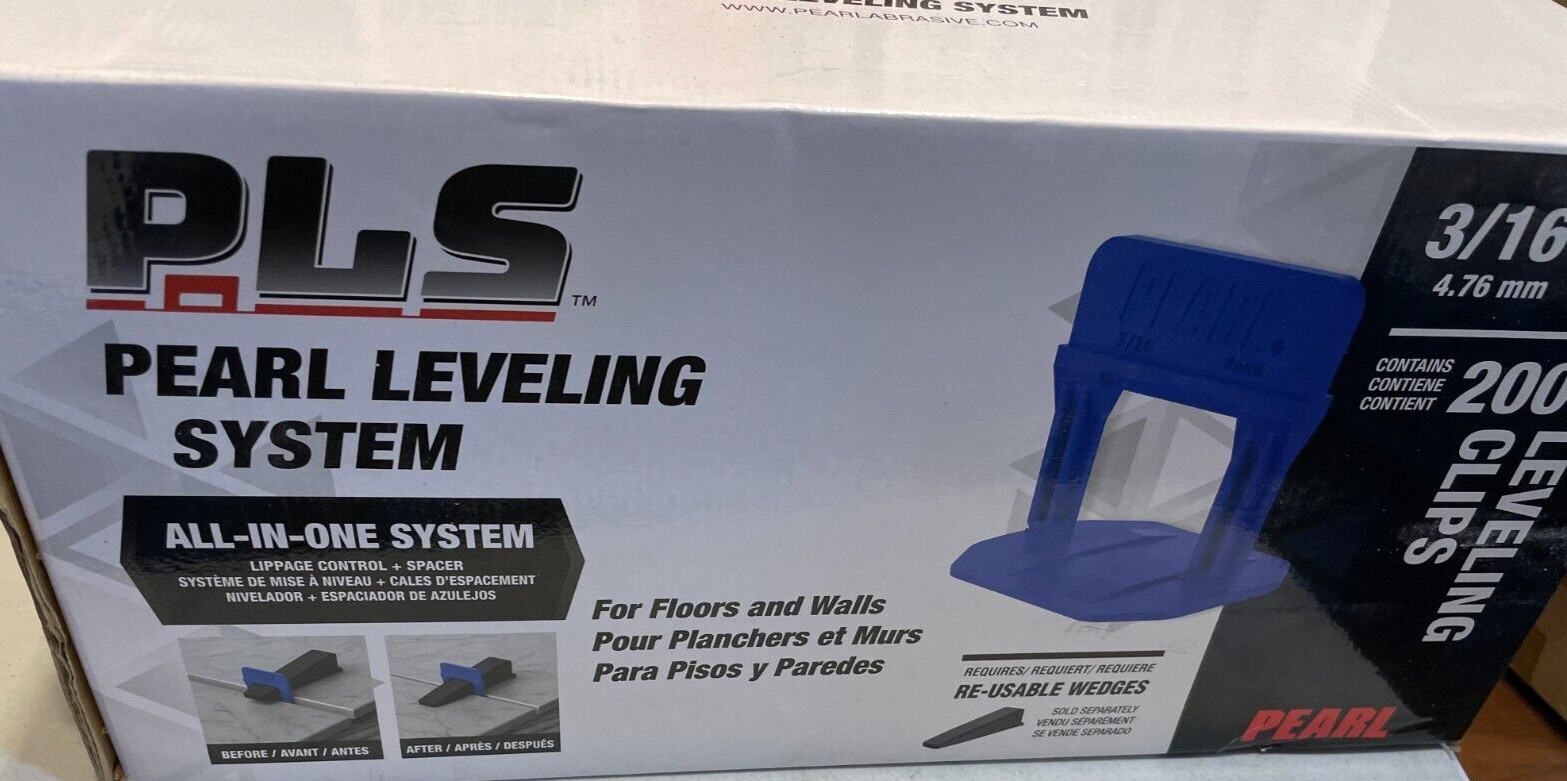 Pearl Abrasives Tile Spacers Leveling System 2000pc – 3/16in Tile Leveling Clips