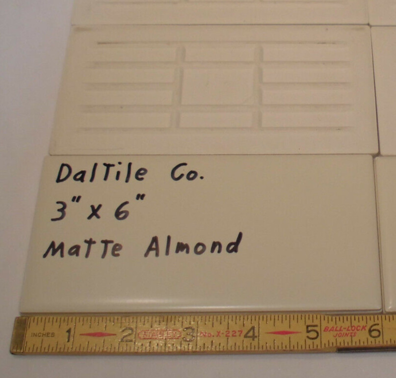 1 pc. *Matte Almond* #K165* 3″ X 6″ Ceramic Tile by Daltile Co. New Stock