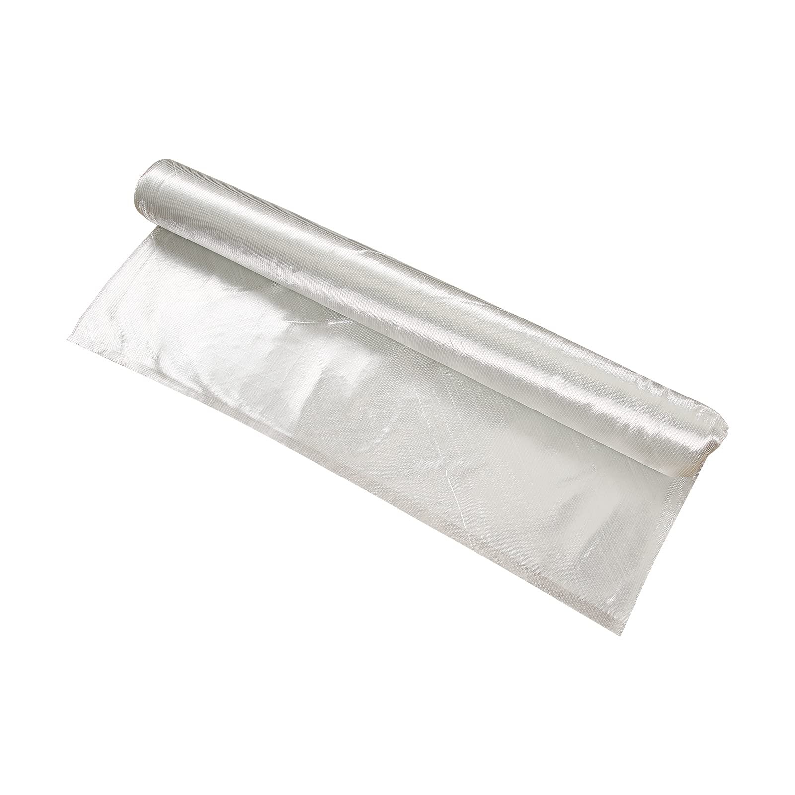 Bubujia +45°/-45° Fiberglass Biaxial Cloth Mat, 50″ x 5 Yards, Epoxy White