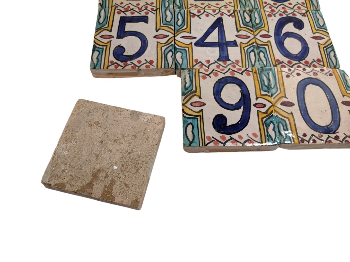 Moroccan Zellige House Number Tiles Number 6 Six 10cm/4 Inches