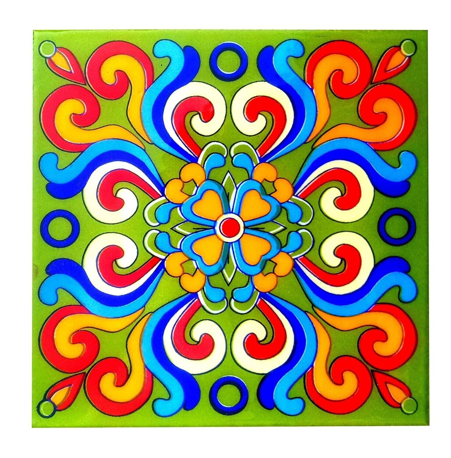 Set of 10 Home Decor Tile Ceramic High Lighter Wall Bathroom Tiles 6 x 6 Inch