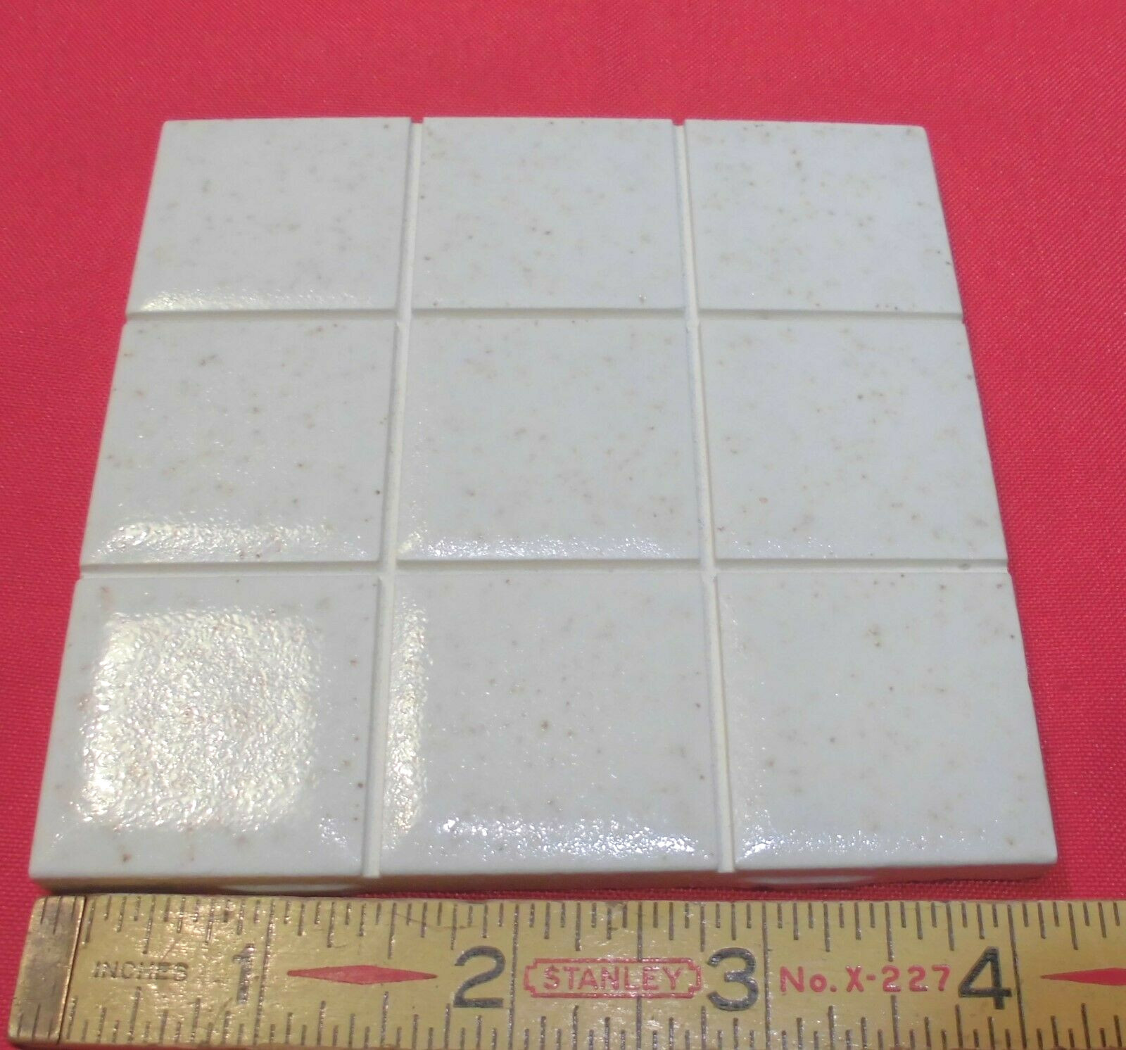 1 pc. Ceramic Tile *Gold Mist* Scored by American Olean 4-1/4″ Crystalline Glaze