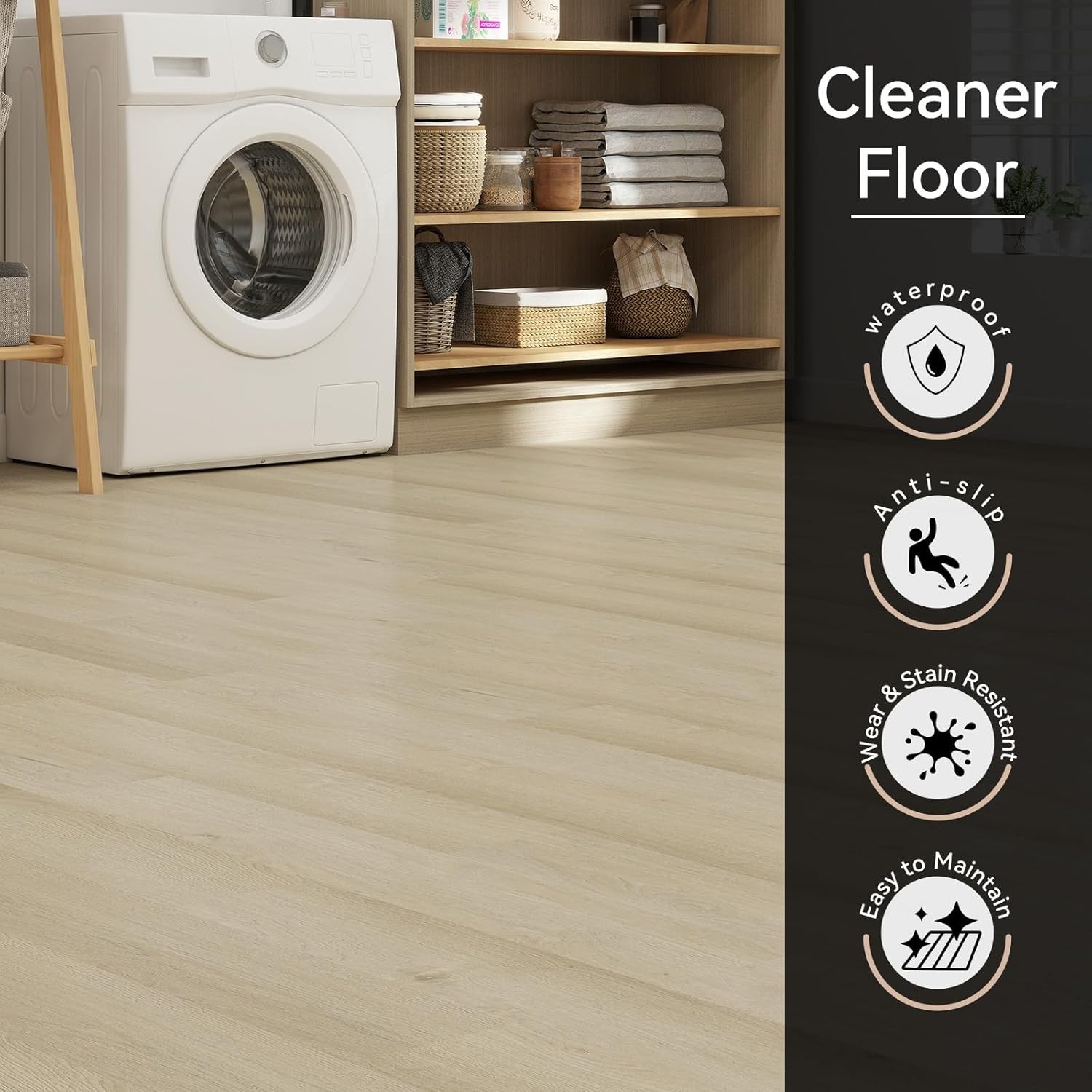 Modern Vinyl Floor Planks Self Adhesive Residential Waterproof Wood Pack 6x