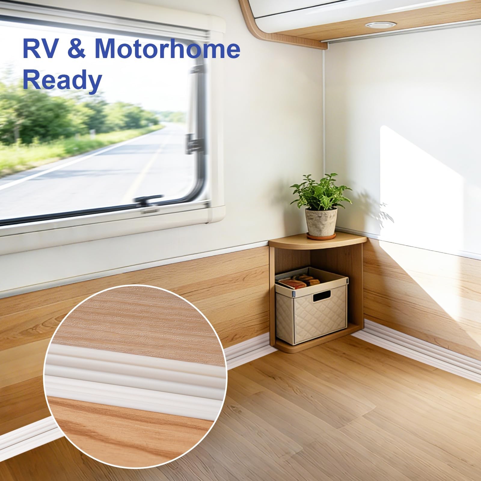 Wall Corner Protector, 10 ft Strong Adhesive Edge Guard for RVs, Campers & Ba…
