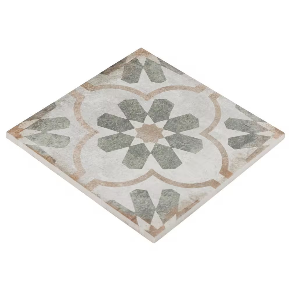 D’Anticatto Decor Florence 8-3/4 In. X 8-3/4 In. Porcelain Floor and Wall Tile (