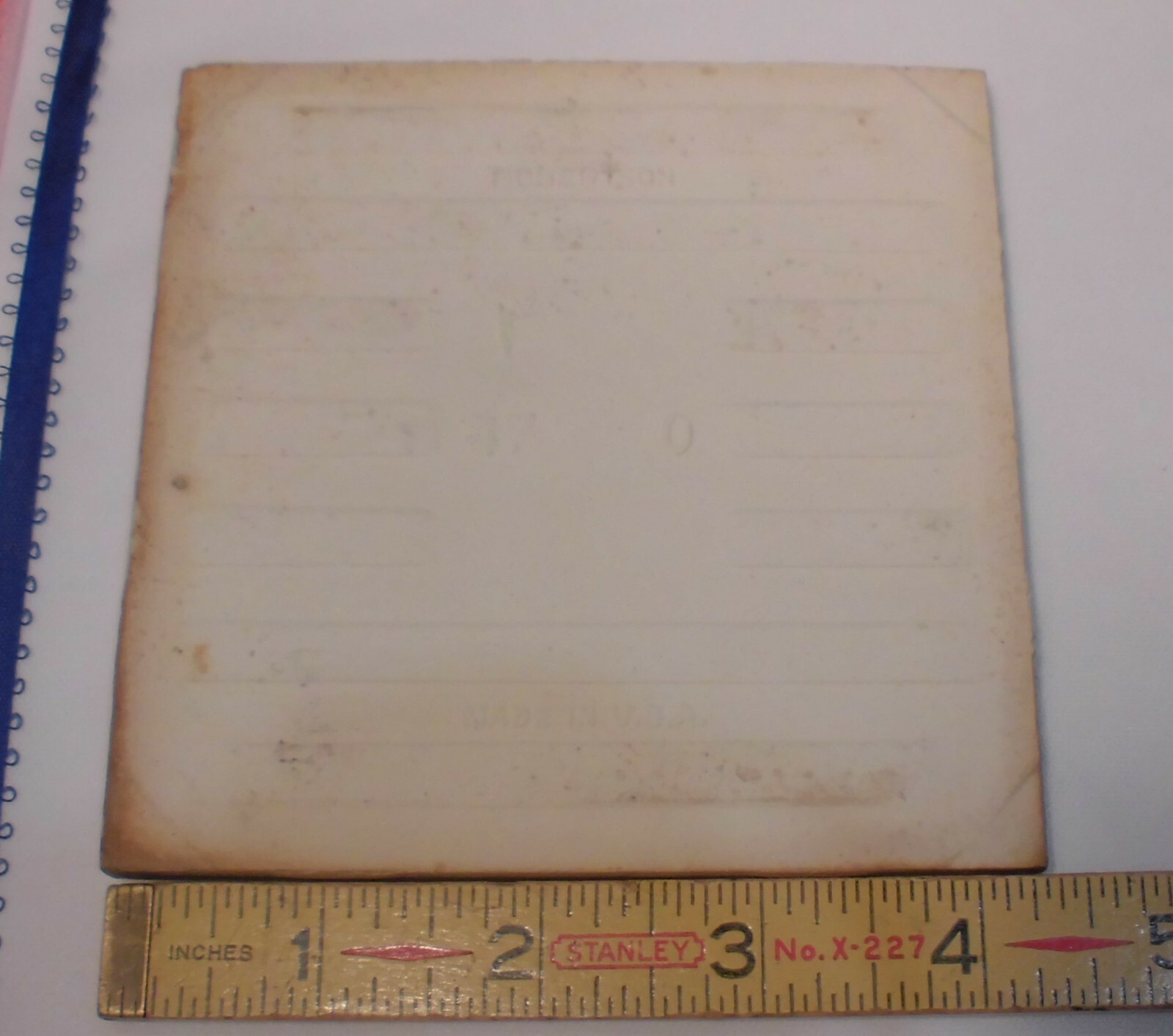 1 pc. Vintage Ceramic Tile *Hospital Green* 4-5/16″- 4-3/8″ by Robertson Co. NOS