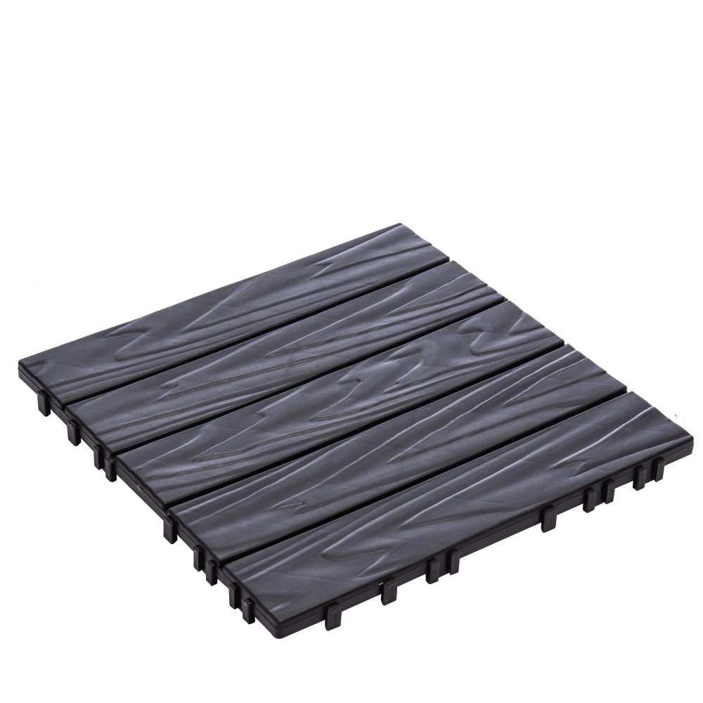 11.42″x11.42″ Plastic Interlocking Deck Tiles – 61.60 Sq.Ft Outdoor Plastic