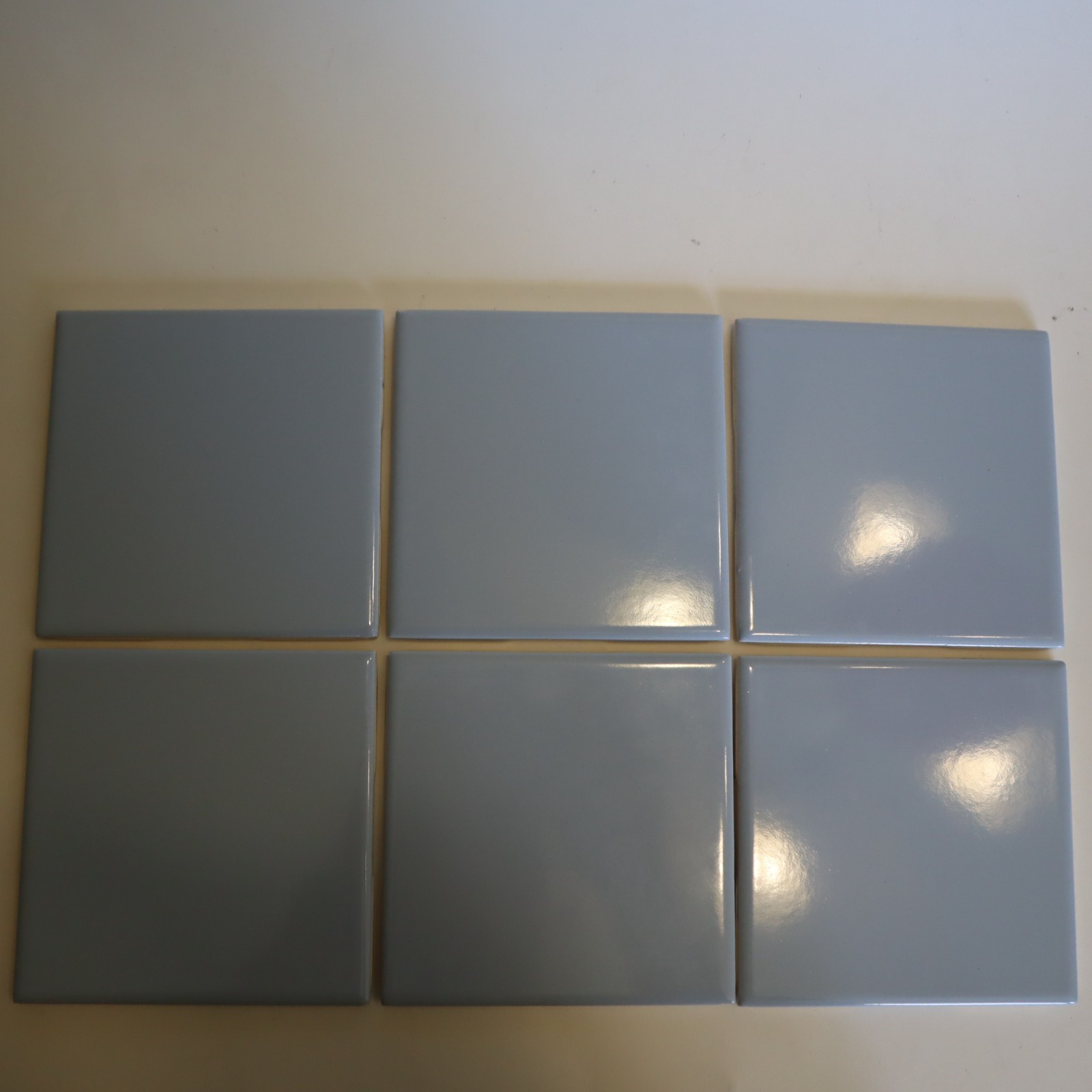 Vintage NOS Florida Tile 4-3/8″ Light LT Vermont Blue Tiles