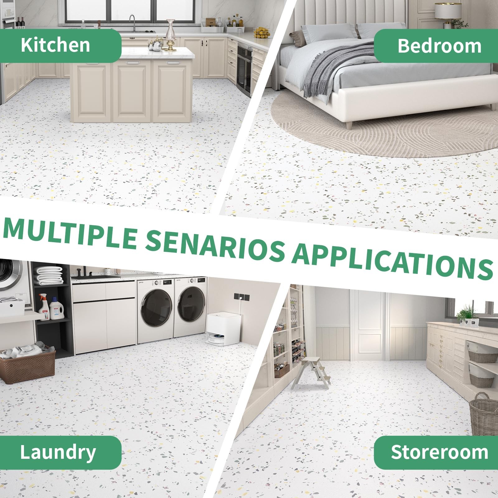 20-Pack 20 Sq.Ft Peel and Stick Floor Tiles Vinyl Matte Pattern Flooring, 12”…