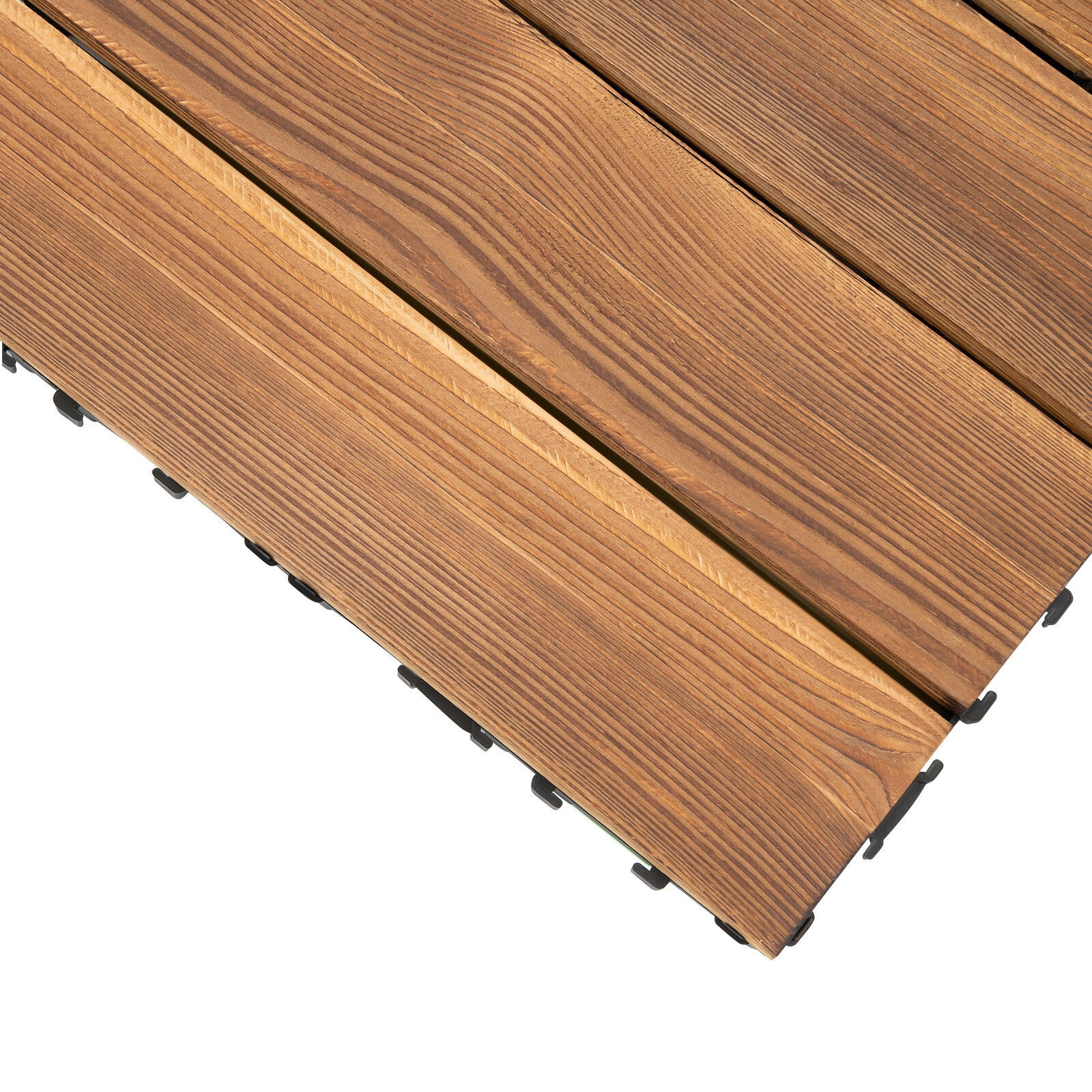 36pcs Deck Tiles Interlocking Patio Wood Flooring Pavers Tiles Outdoor Non-slip
