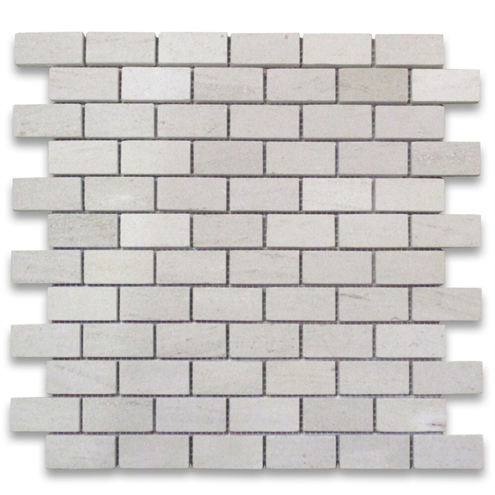 H63XH Golden Beach Moleanos Beige Limestone 1×2 Brick Mosaic Tile Honed