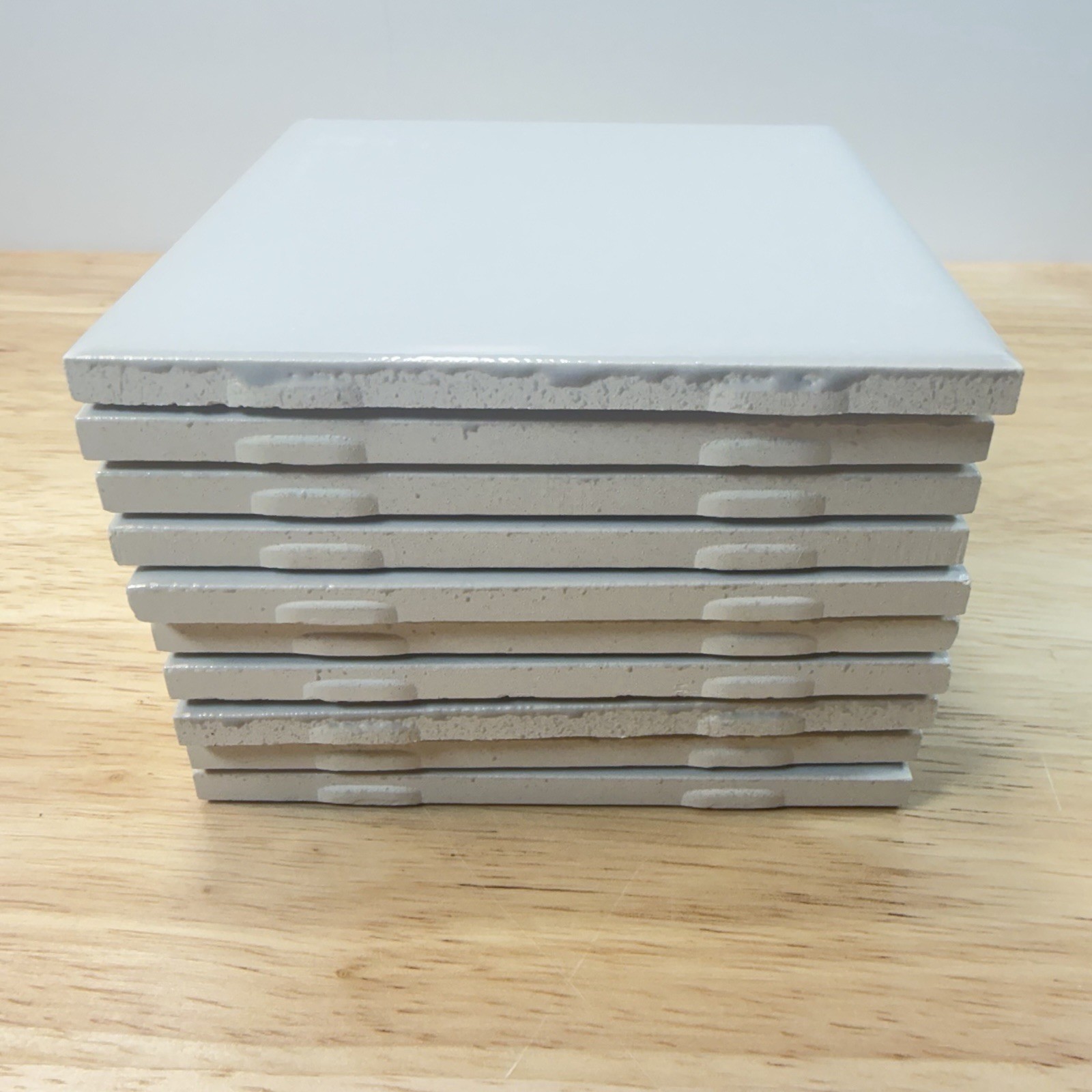 10 PCs ICE GREY Glossy Ceramic Tile Daltile 4-1/4″ Discontinued Color #K-176
