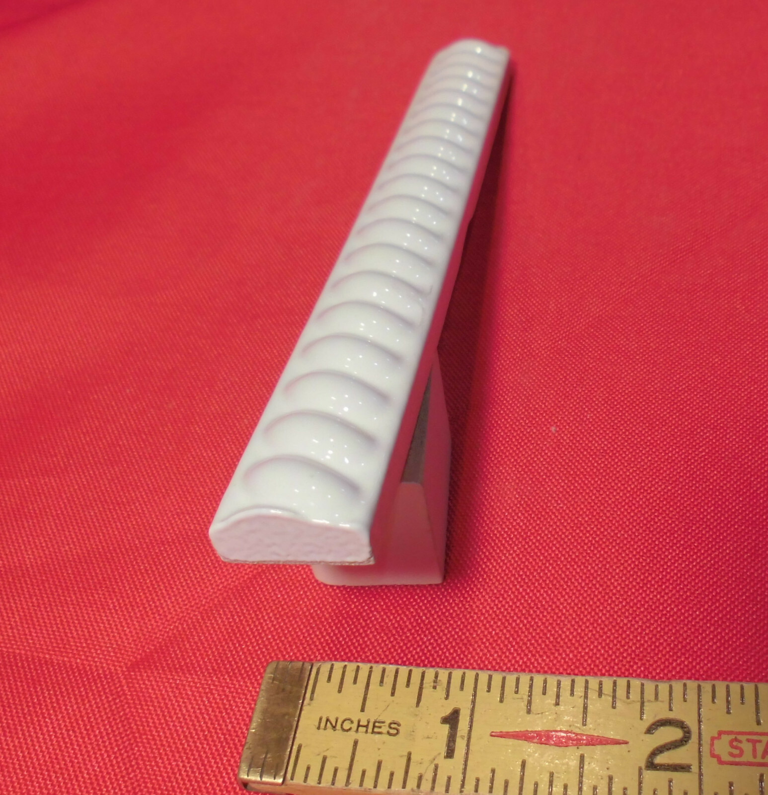 10 pcs. *Gloss White* Vintage Ceramic Liner-Pencil-Sizzle Tiles: 5/8″ X 6″ NOS