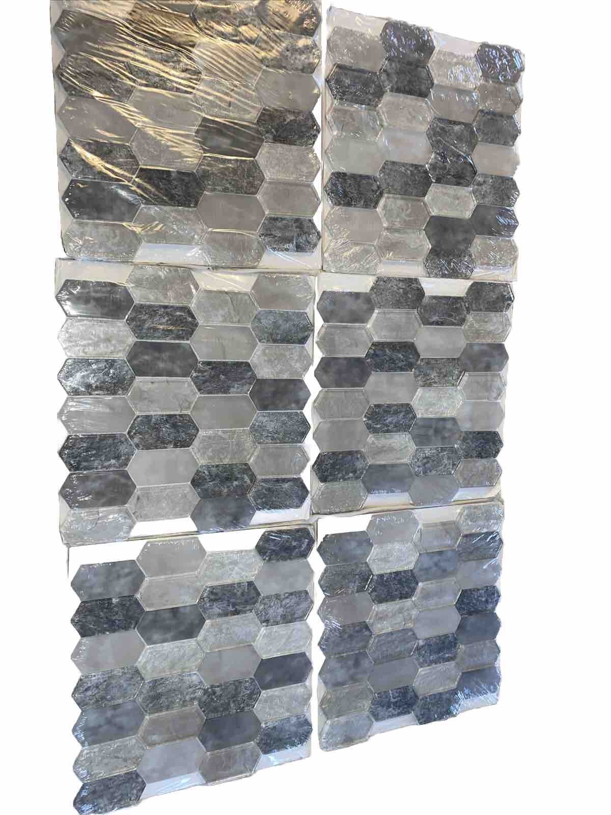 Savory Picket Glass mosaic Tile 6 Sheets