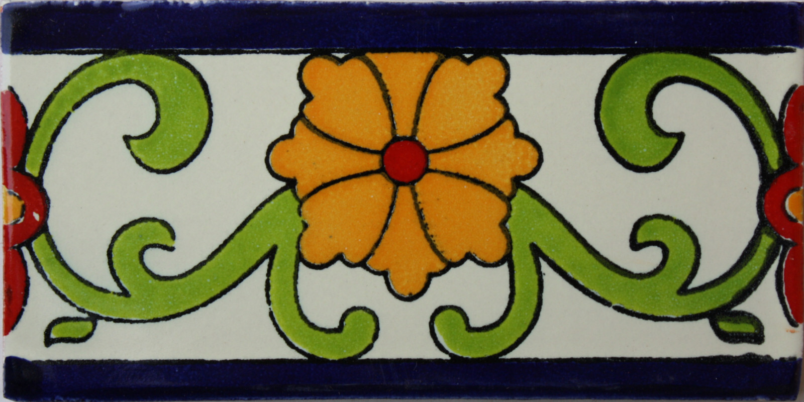 6″ x 3″ 8 pcs Cadalso Subway Mexican Clay Tile Handmade Talavera Backsplash
