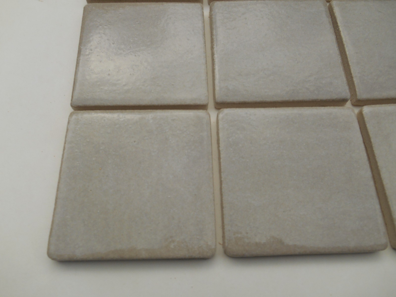 Lot of 9 TerraGreen Galena / Beige 4″x4″ Ceramic Tiles NOS
