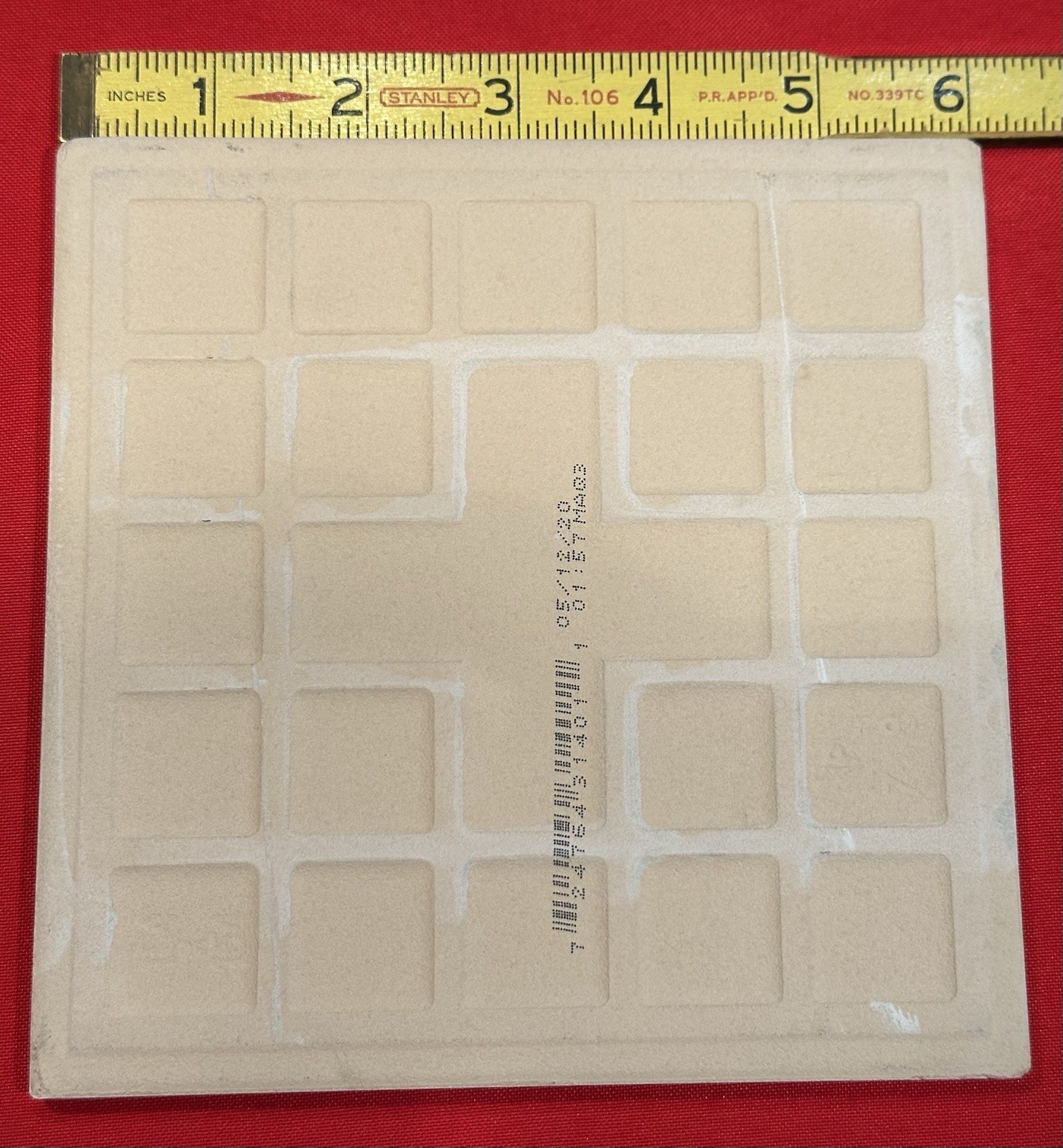 1 pc. White Ice: 6-1/16″ Matte Ceramic Tile by United States Tile Co. #U281, NEW