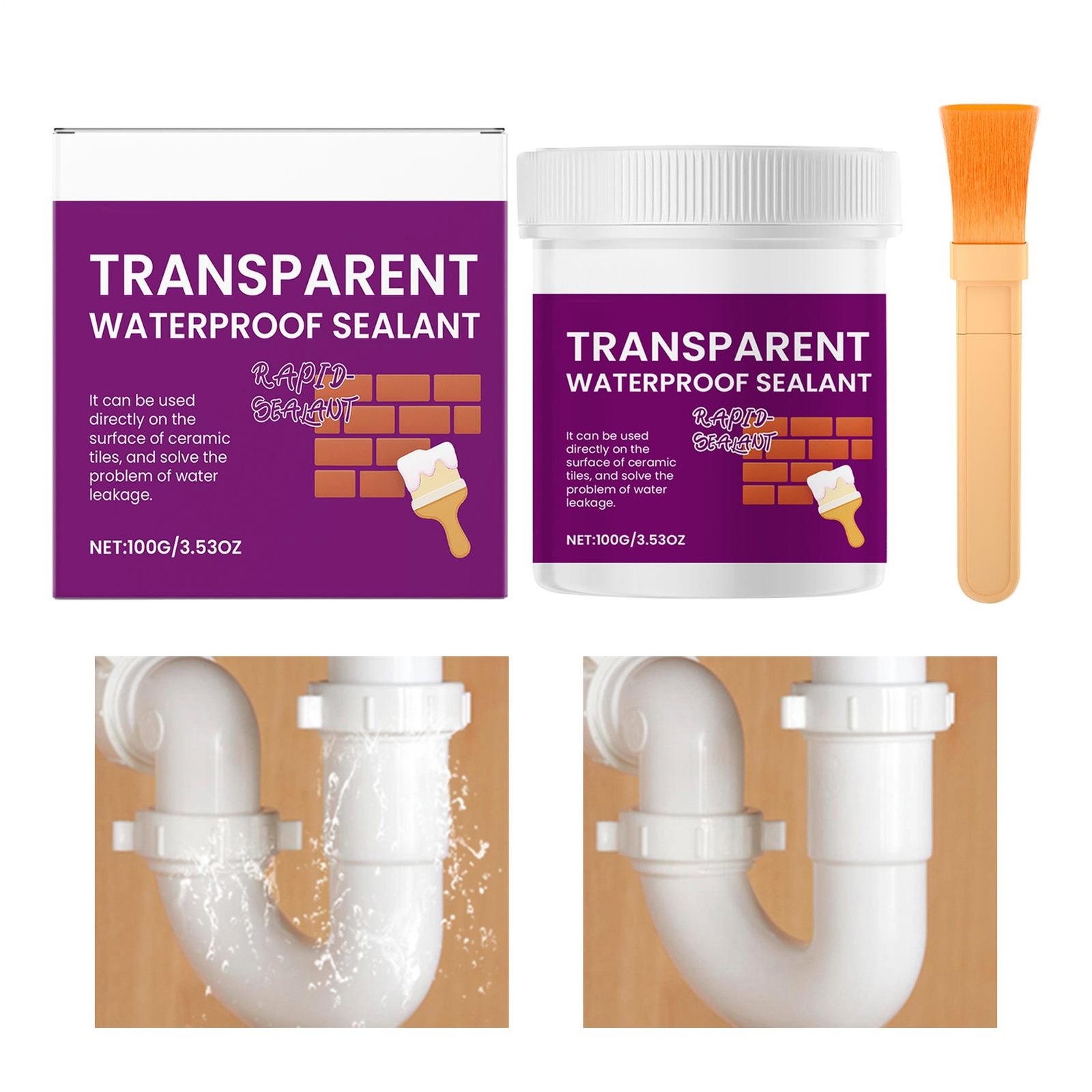 Invisible Waterproof Agent -Transparent Waterproof Insulating Sealant With Brush