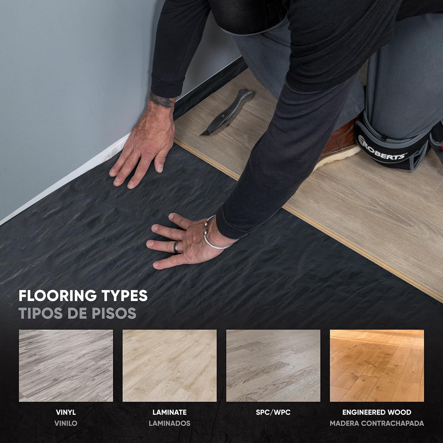 Moisture Barricade Underlayment Film, for Vinyl, Laminate SPC, Engineered Woo…