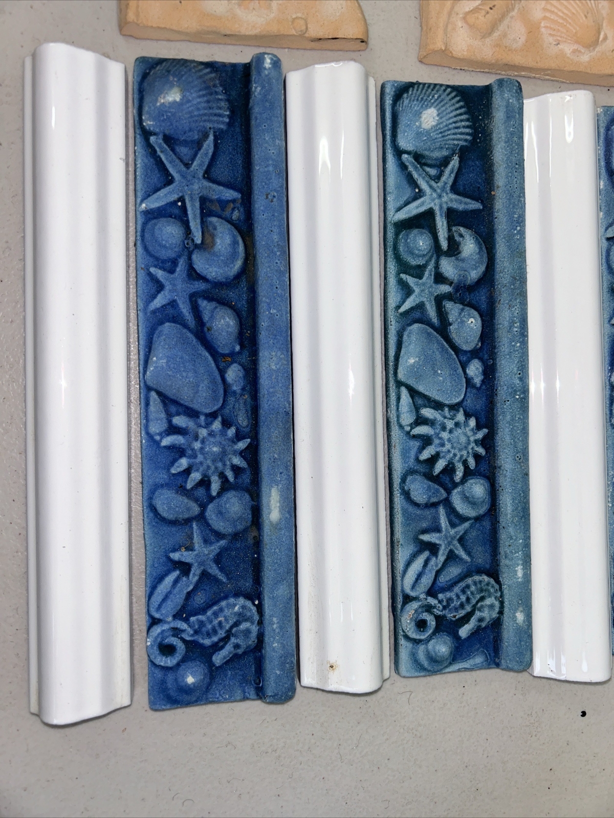 Ceramic Kitchen Wall Tile Sea Shell Mosaic kitchen Art Handcrafted