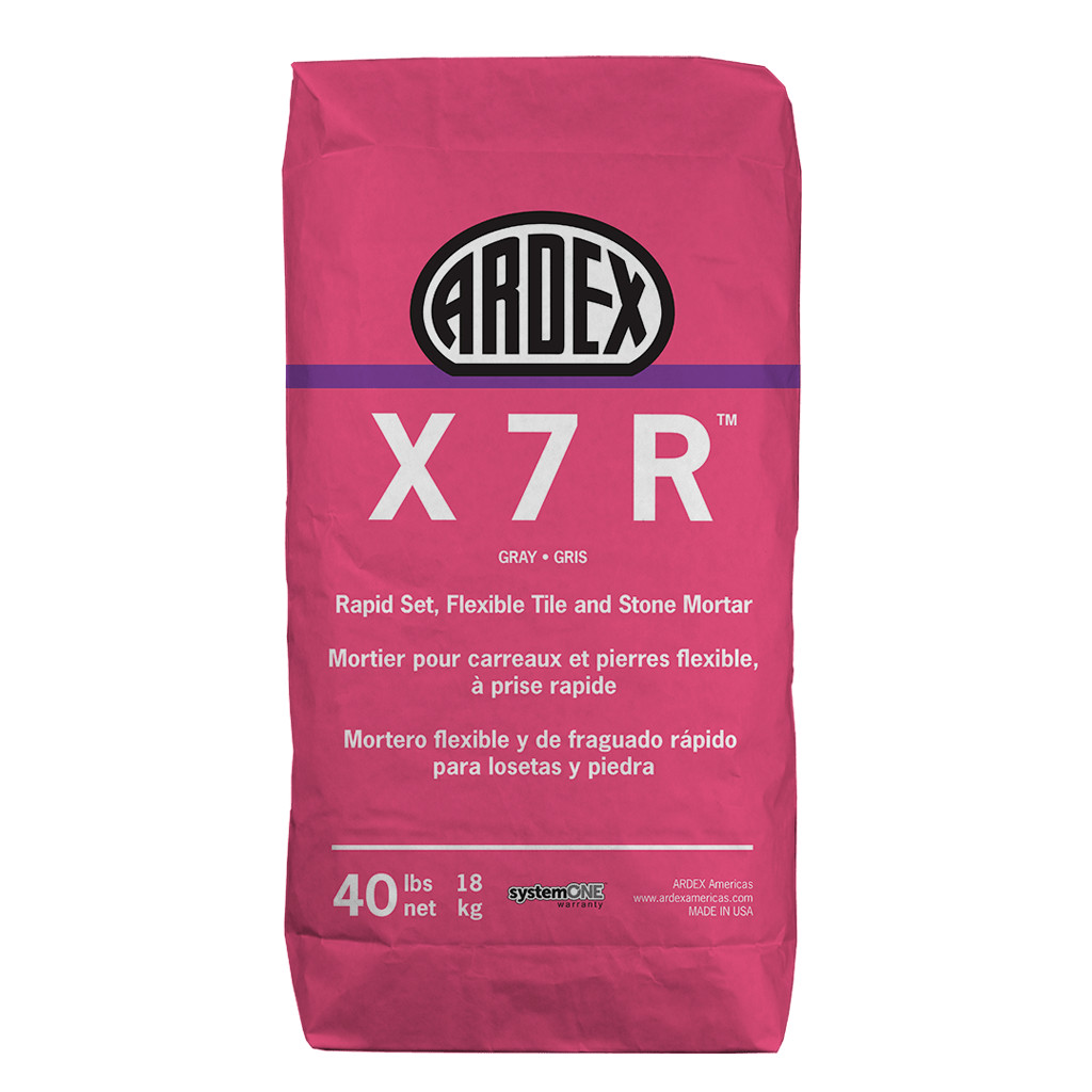 Ardex X 7 R – Grey 40 lb – Fast-setting flexible tile and stone mortar