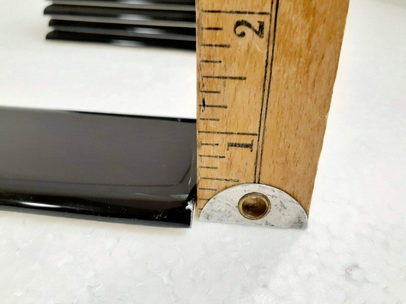 Black 2×6 in Ceramic Tile Bullnose Trim Edge 2 x 6 inch American Olean Box 10…