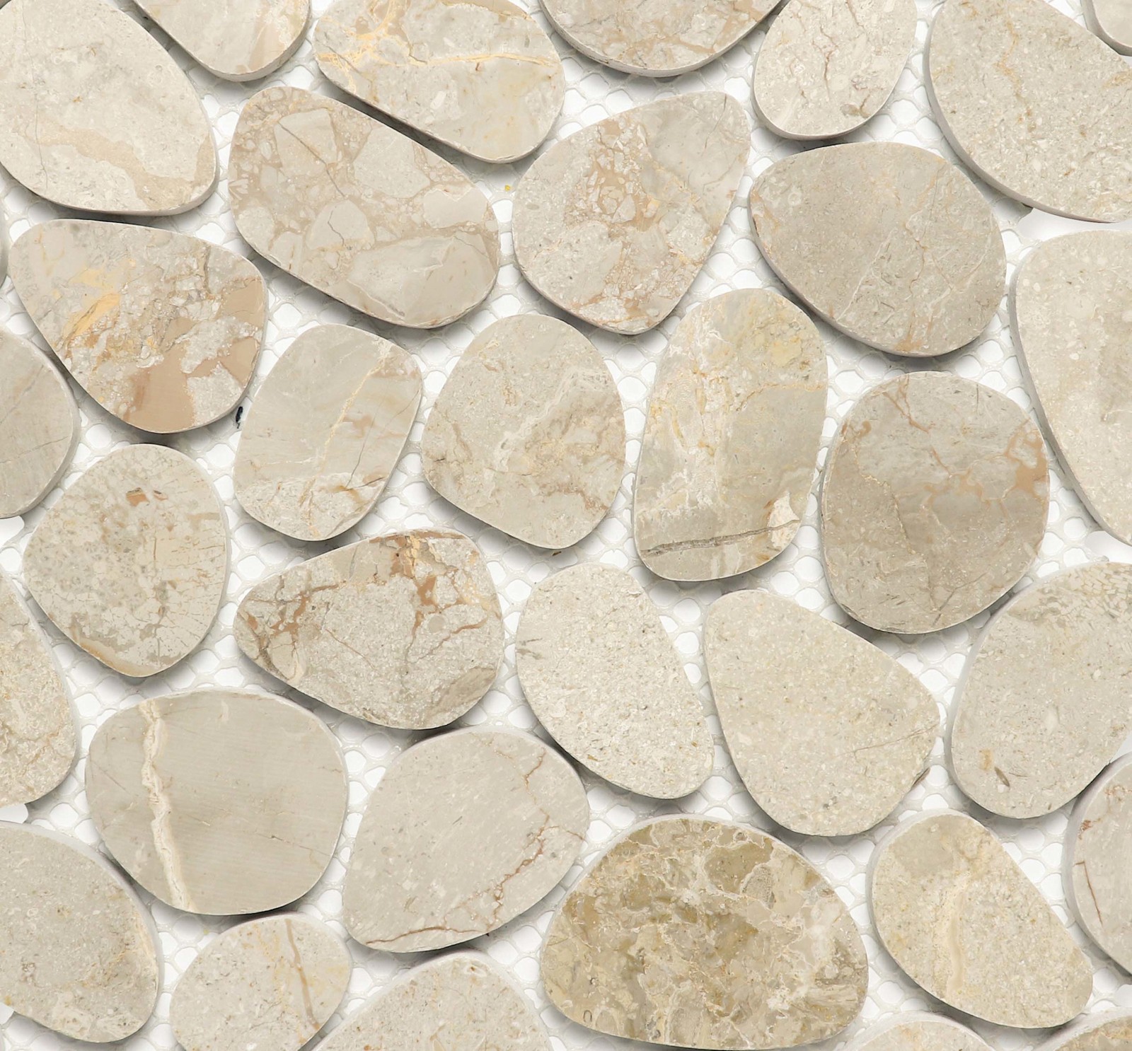 Cruz Bay Studio BS14 Seadrift – 12″ x 12″ Pebble and Rock Floor – Budi Creme