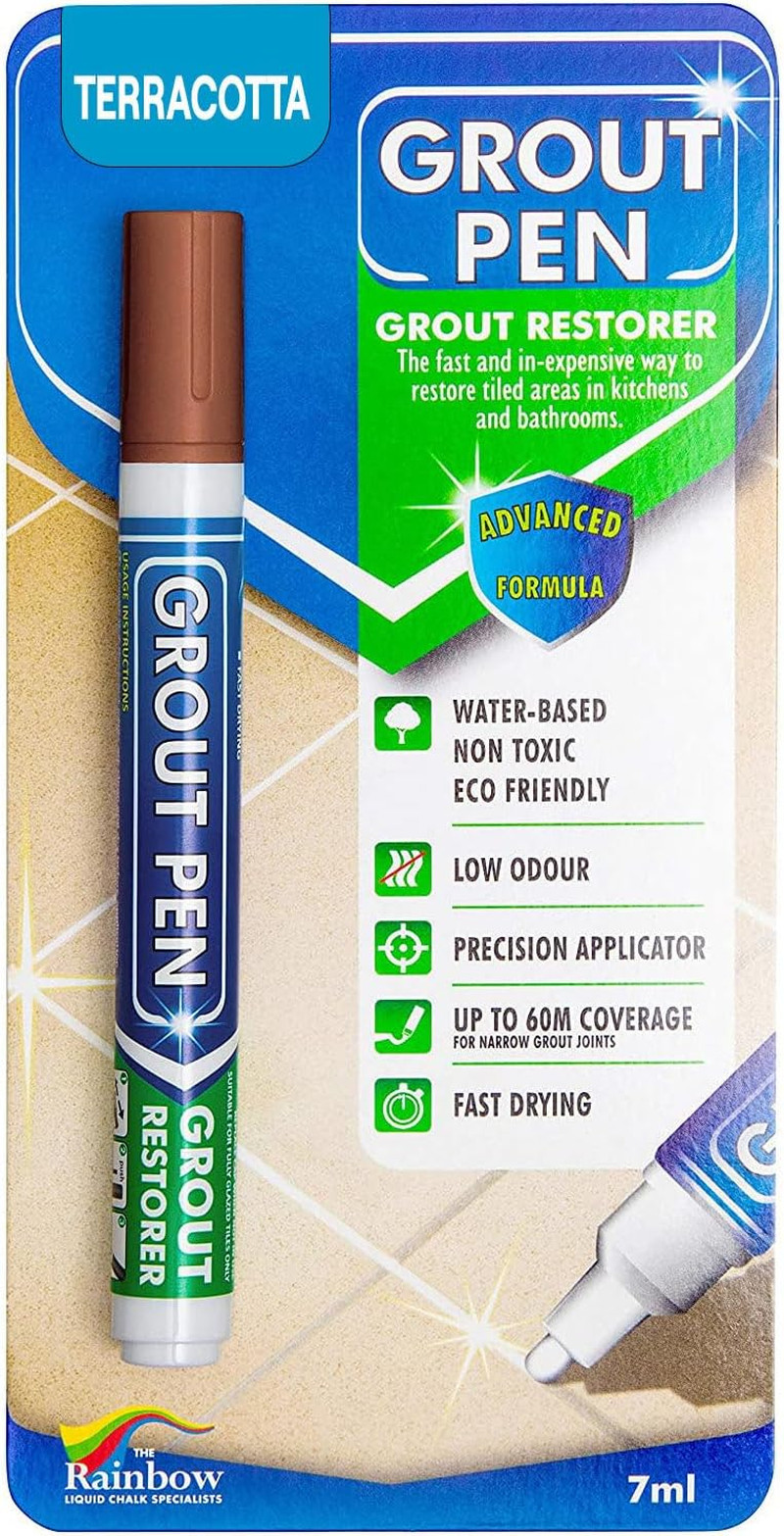 Grout Pen Terracotta Tile Grout Paint Marker – Narrow 5mm Tip (7mL) | Waterproof