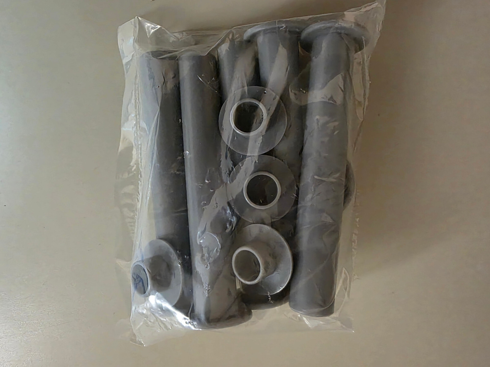 Sleeve and Cap UV Resistant Plastic PoolFence DIY Gray (5-Pack) 1/2 in x 4 in