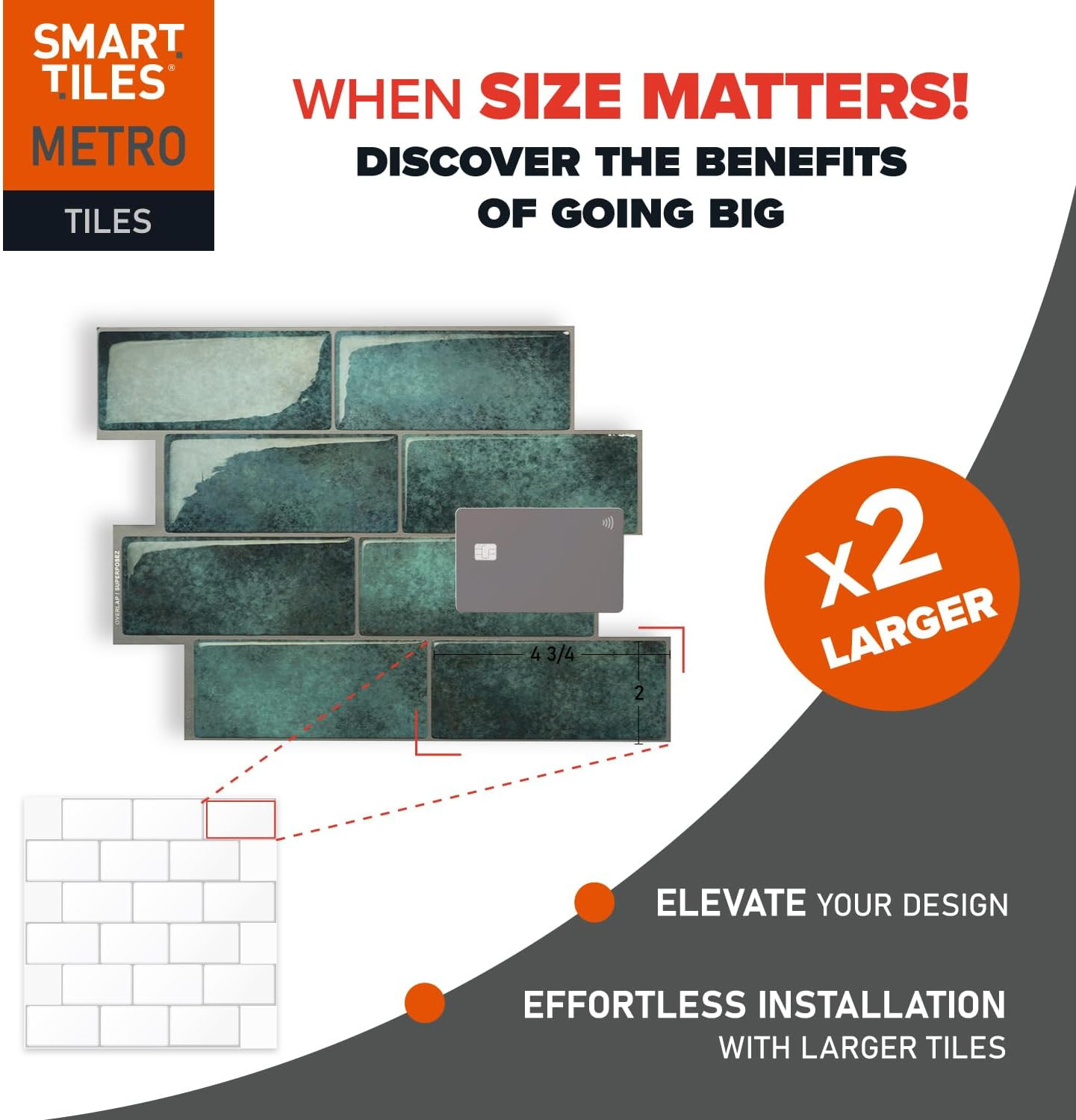 3D Peel and Stick Backsplash Tiles – 5 Sheets for Kitchen & Bathroom