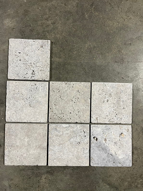 Noce Natural Stone 6×6 Travertine Remodel Bathroom Wall Kitchen (5 Tiles) T-118