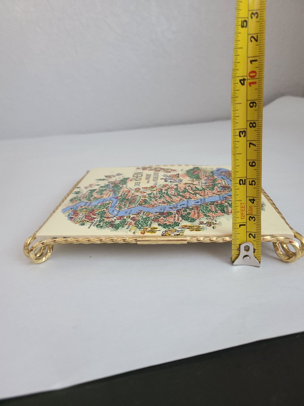 VTG Metal Framed Ceramic Tile “DER RHEIN von MAINZ bis KOBLENZ”