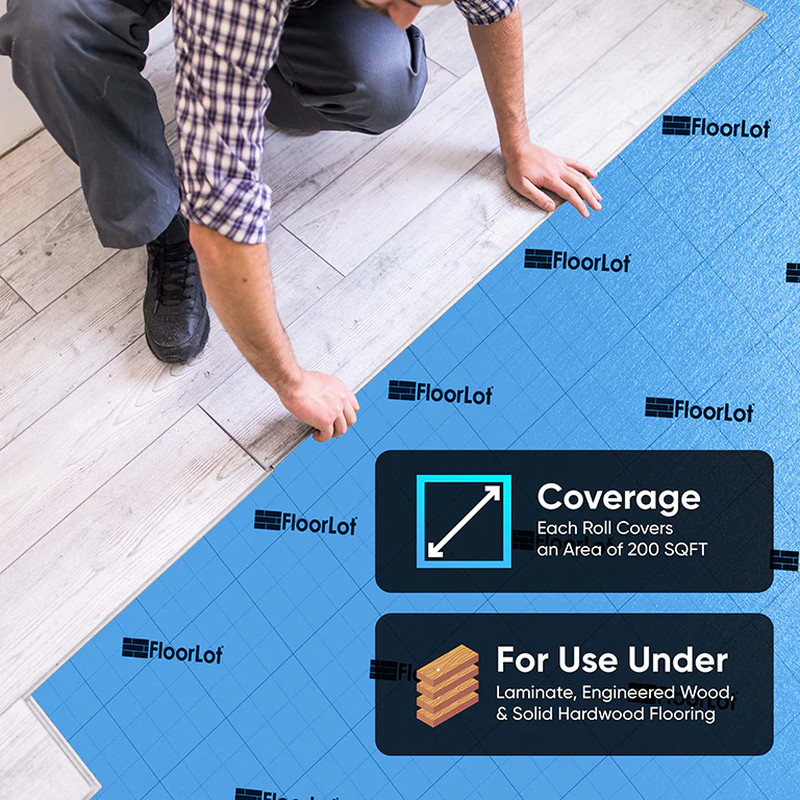 Floorlot BlueStep 3mm Underlayment 200 sq ft for Laminate Engineered Floors