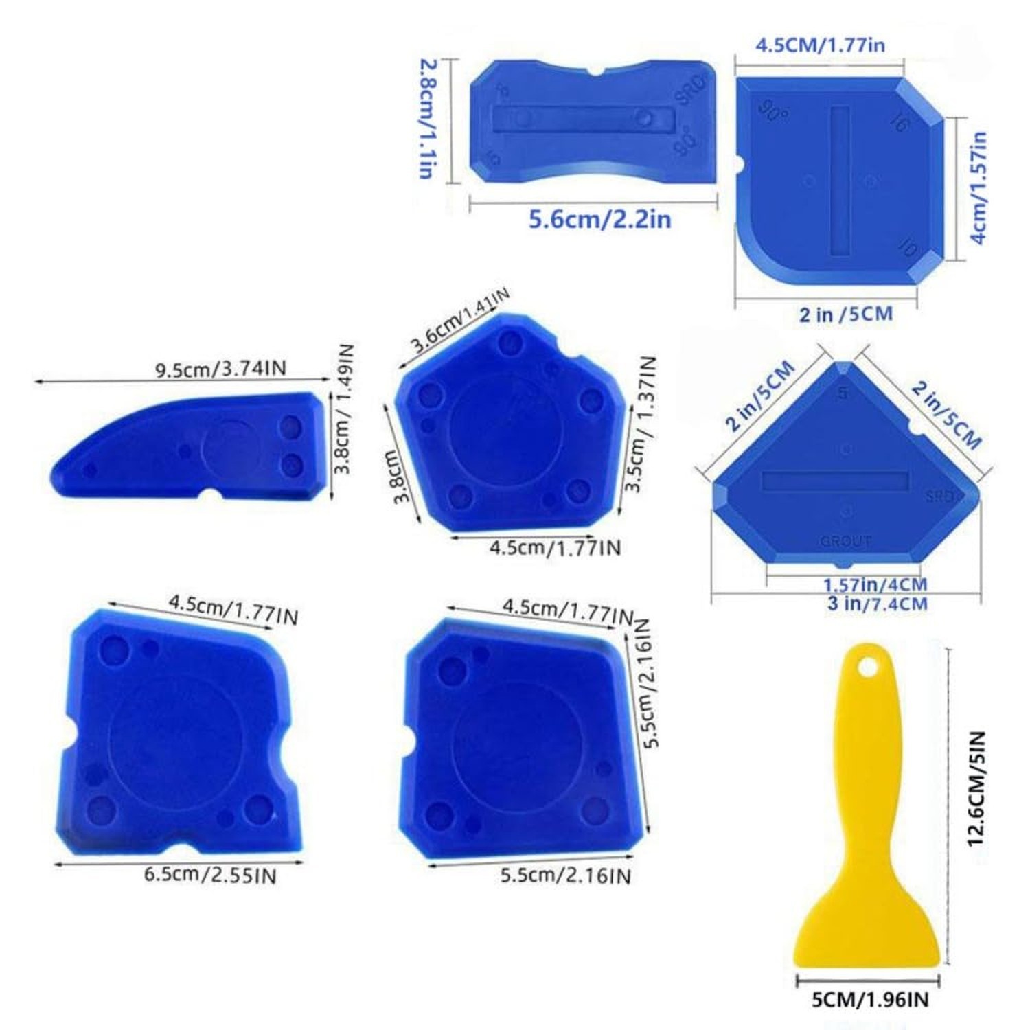 8 PCS Silicone Caulking Tools, Sealant Grout Finishing Kit for Bathroom Kitch…