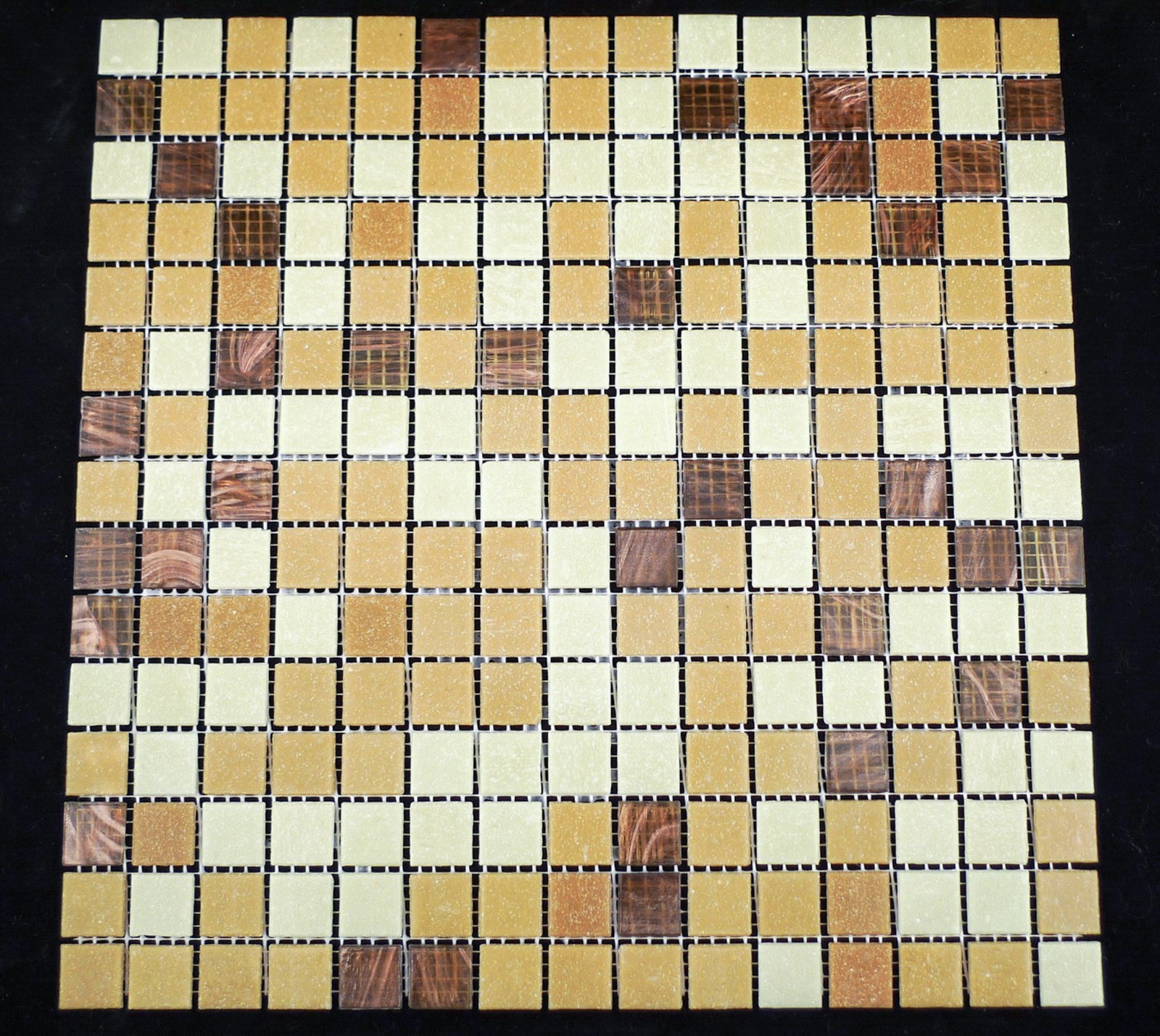 Mixed Autumn Color (Different shades of brown) Mosaic Glass Tile Kitchen & Bath