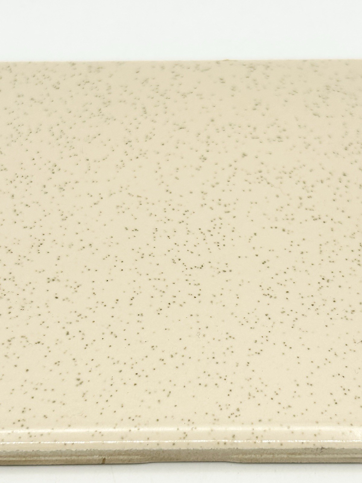1 pc. Oatmeal Gold Speckled: Glossy Ceramic Tile by Wenczel Tile Co. 4-5/16″