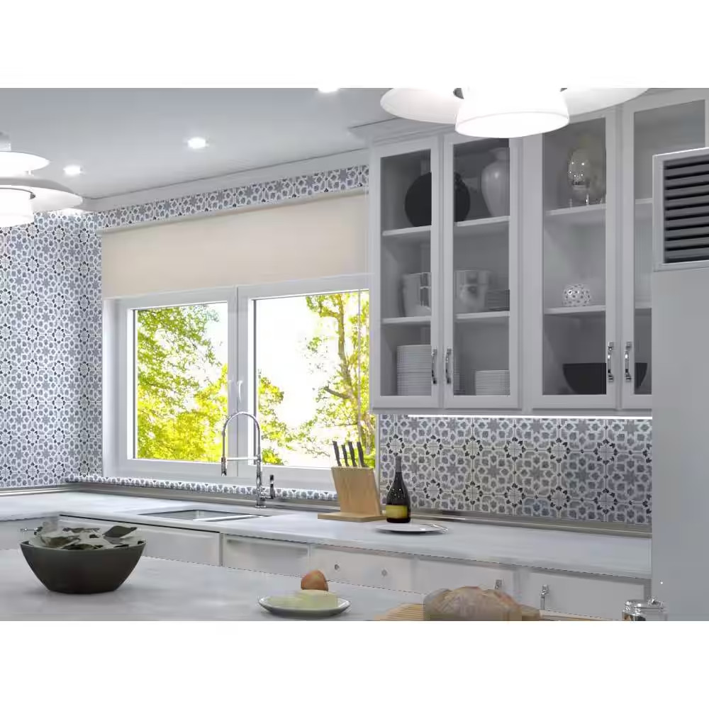 Luv Amore Grey 8 In. Encaustic Spanish/Moroccan Patterned Matte Porcelain Wall a