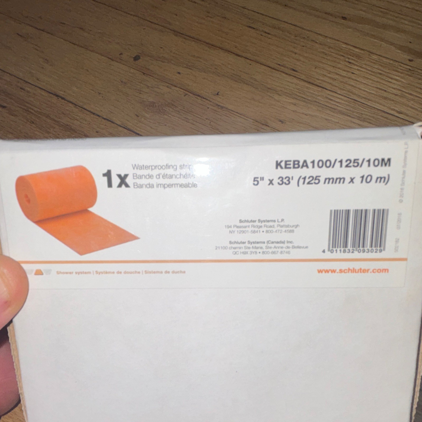 Schluter Systems KERDI Waterproofing Strip Orange 5in x 33ft KEBA100/125/10M