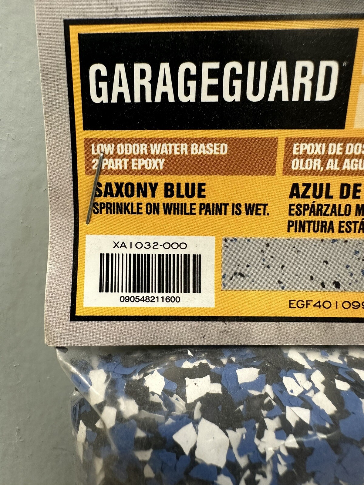 Insl-X Garage Guard Decorative Flakes, Epoxy Floor Flakes, Blue, Black, White
