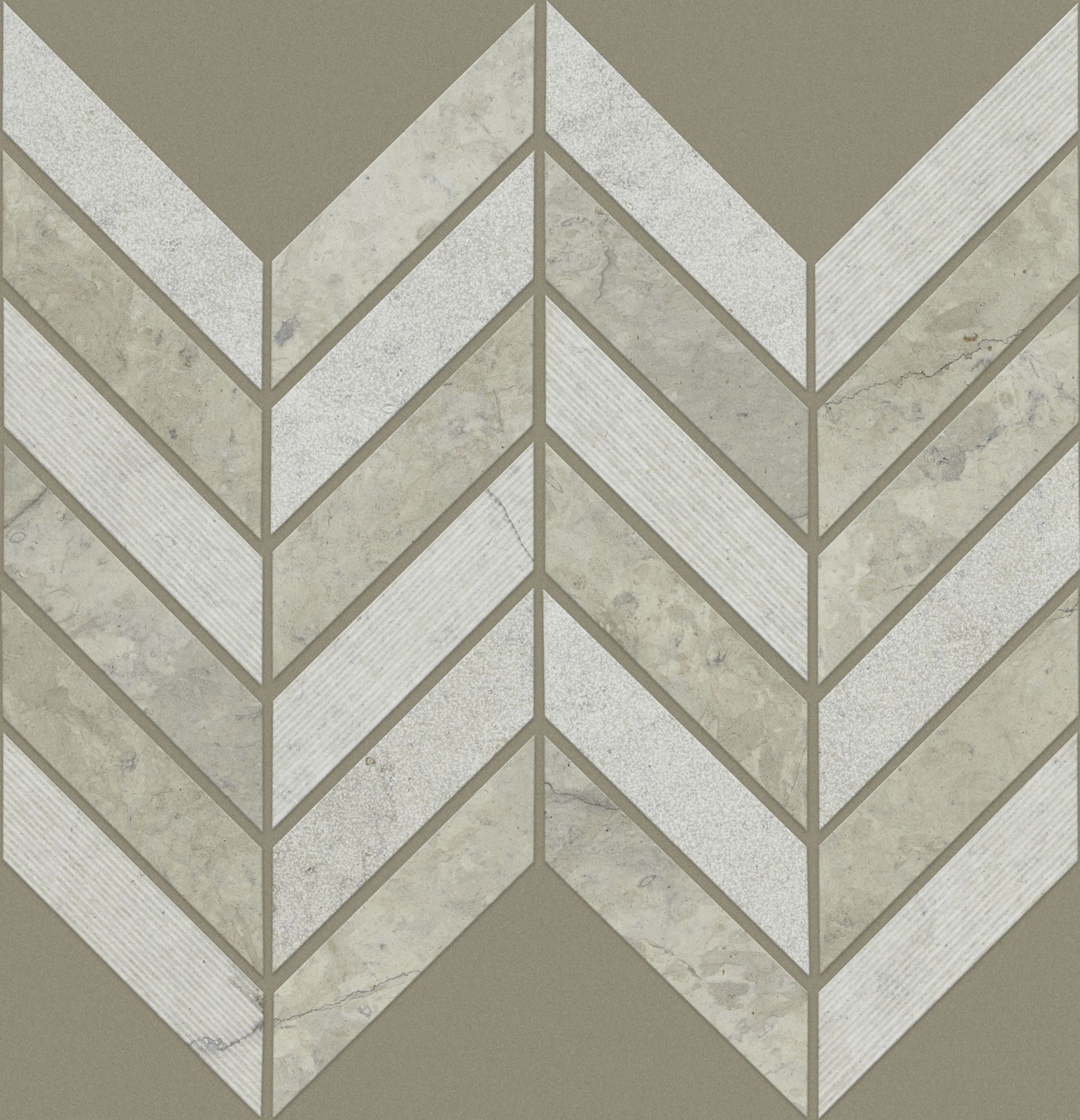 Shaw CS29X Boca Chevron – 13-7/16″ x 10-13/16″ Parallelogram – Thala Gray