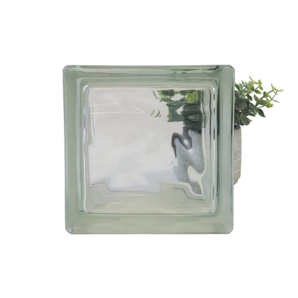 Nubio 4 in. Thick Series 6 in. x 6 in. x 4 in. (8-Pack) Wave Pattern Glass Block