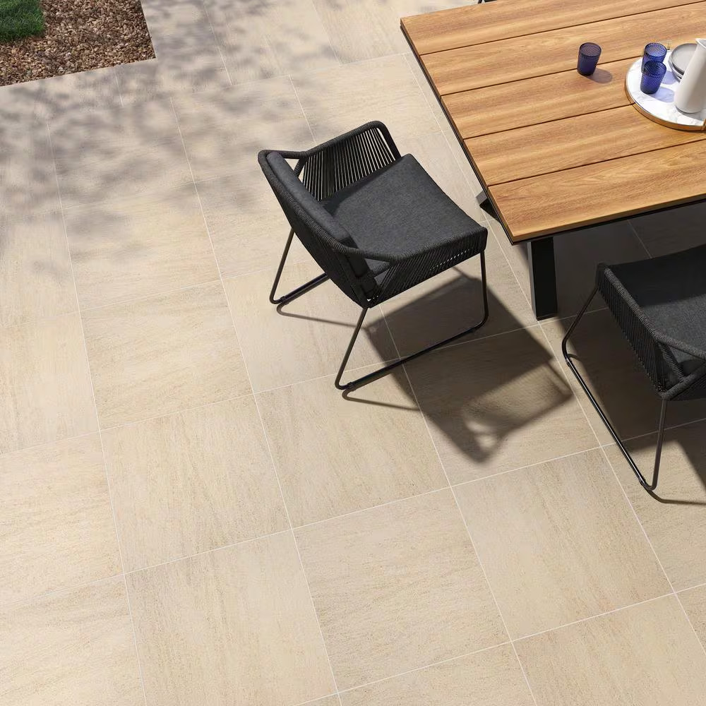 Living Style Beige 2 Cm. X 18 In. X 36 In. Matte Porcelain Stone Look Paver (9 S