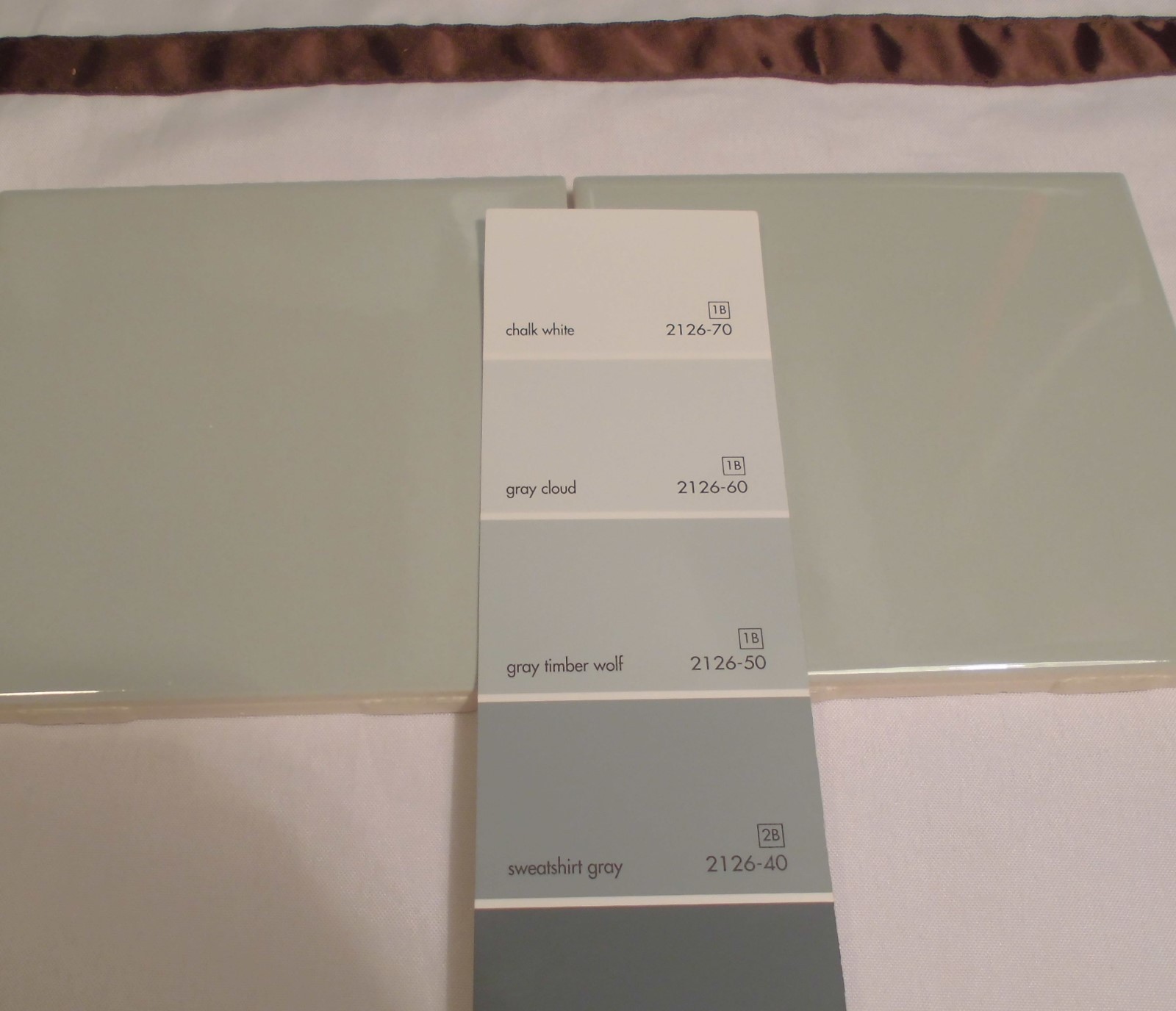 1 pc. Slate Gray-Platinum Gray: Glossy Ceramic Tile 4-3/8″ National Tile Co.