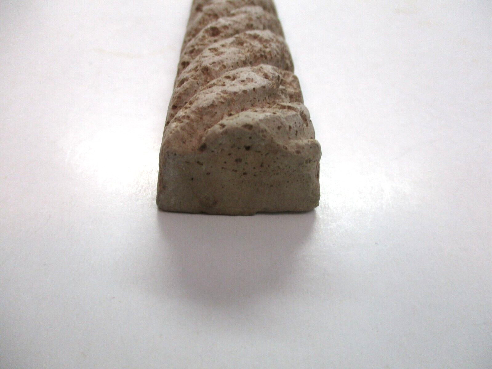 1 Trim Tile Angora Canada Ceramic Clay Brown 7-7/8″ X 1-1/4″ Roped Matte Border